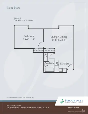 Floorplan of Brookdale Lowry, Assisted Living, Denver, CO 3