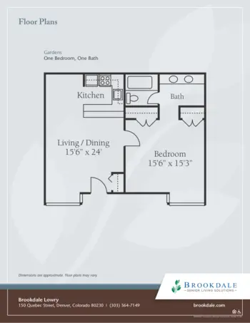 Floorplan of Brookdale Lowry, Assisted Living, Denver, CO 4