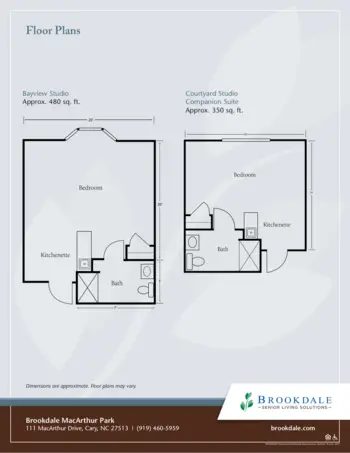 Floorplan of Brookdale Macarthur Park, Assisted Living, Cary, NC 1