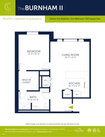 Floorplan of Carrington at Lincolnwood, Assisted Living, Lincolnwood, IL 7
