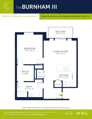 Floorplan of Carrington at Lincolnwood, Assisted Living, Lincolnwood, IL 8