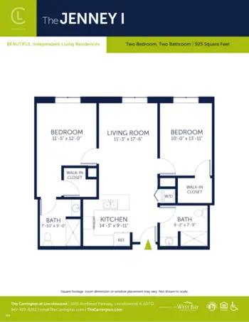 Floorplan of Carrington at Lincolnwood, Assisted Living, Lincolnwood, IL 9