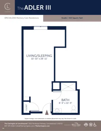 Floorplan of Carrington at Lincolnwood, Assisted Living, Lincolnwood, IL 14