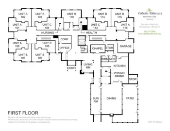 Floorplan of Catholic Eldercare, Assisted Living, Minneapolis, MN 13