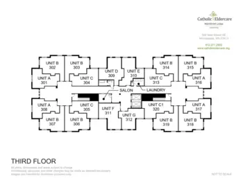 Floorplan of Catholic Eldercare, Assisted Living, Minneapolis, MN 15