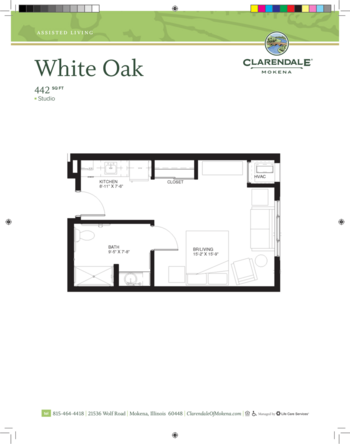 Floorplan of Clarendale of Mokena, Assisted Living, Mokena, IL 1