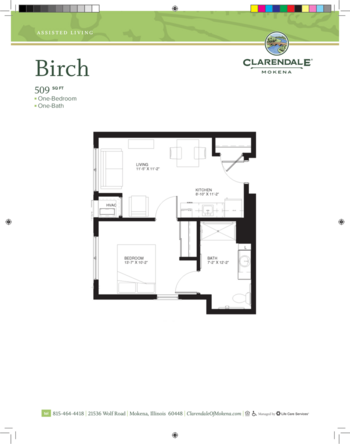 Floorplan of Clarendale of Mokena, Assisted Living, Mokena, IL 3