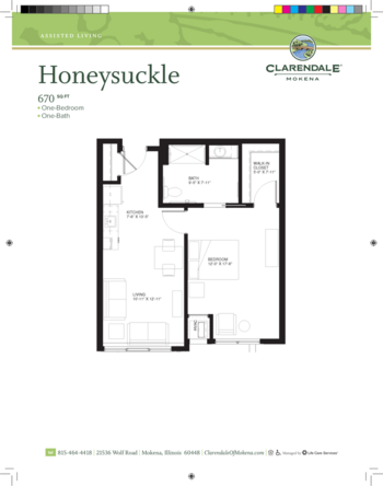 Floorplan of Clarendale of Mokena, Assisted Living, Mokena, IL 5