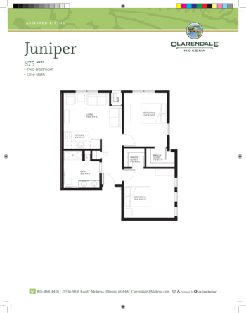 Floorplan of Clarendale of Mokena, Assisted Living, Mokena, IL 7
