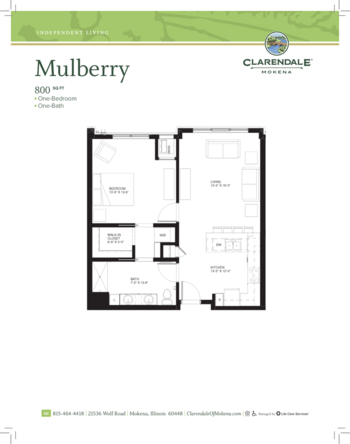 Floorplan of Clarendale of Mokena, Assisted Living, Mokena, IL 9