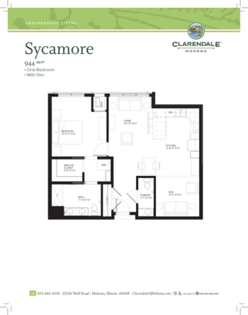 Floorplan of Clarendale of Mokena, Assisted Living, Mokena, IL 12