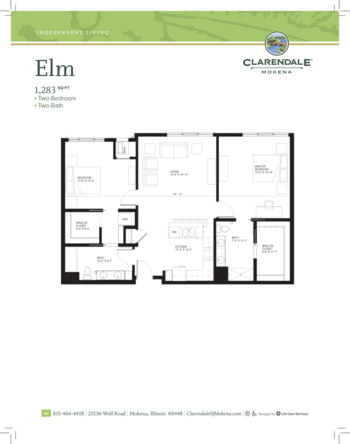 Floorplan of Clarendale of Mokena, Assisted Living, Mokena, IL 15