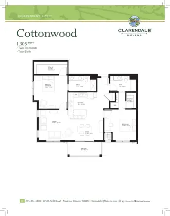 Floorplan of Clarendale of Mokena, Assisted Living, Mokena, IL 16