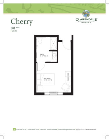 Floorplan of Clarendale of Mokena, Assisted Living, Mokena, IL 17