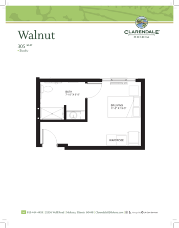 Floorplan of Clarendale of Mokena, Assisted Living, Mokena, IL 18