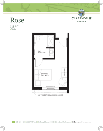 Floorplan of Clarendale of Mokena, Assisted Living, Mokena, IL 19
