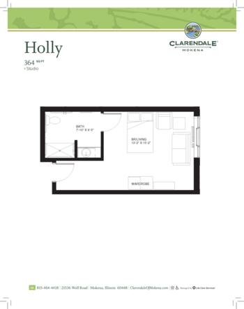 Floorplan of Clarendale of Mokena, Assisted Living, Mokena, IL 20