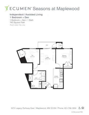 Floorplan of Ecumen Seasons at Maplewood, Assisted Living, Memory Care, Maplewood, MN 2