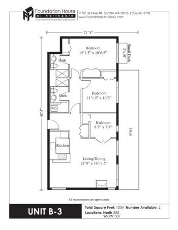 Floorplan of Foundation House at Northgate, Assisted Living, Seattle, WA 18