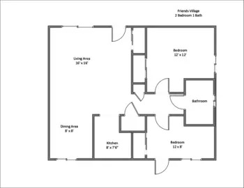 Floorplan of Friends Home and Village, Assisted Living, Newtown, PA 1