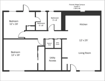 Floorplan of Friends Home and Village, Assisted Living, Newtown, PA 2
