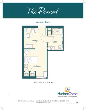 Floorplan of HarborChase of Palm Beach Gardens, Assisted Living, Palm Beach Gardens, FL 4