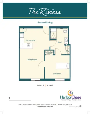 Floorplan of HarborChase of Palm Beach Gardens, Assisted Living, Palm Beach Gardens, FL 5