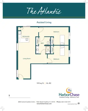 Floorplan of HarborChase of Palm Beach Gardens, Assisted Living, Palm Beach Gardens, FL 6