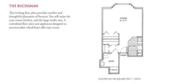Floorplan of Knutson Place Apartments, Assisted Living, Albert Lea, MN 1
