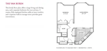 Floorplan of Knutson Place Apartments, Assisted Living, Albert Lea, MN 7