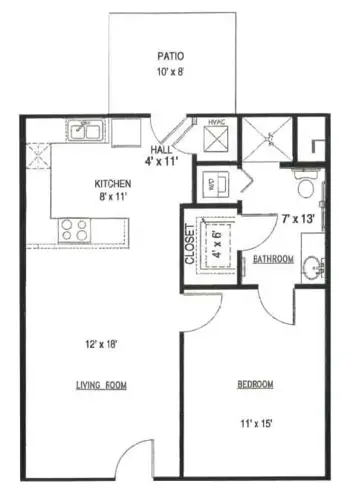 Floorplan of Live Oak Village, Assisted Living, Foley, AL 1