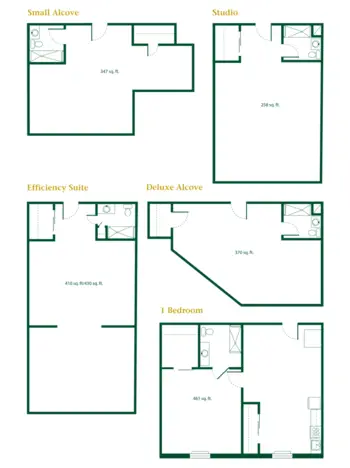Floorplan of Providence Place of Dover, Assisted Living, Dover, PA 2