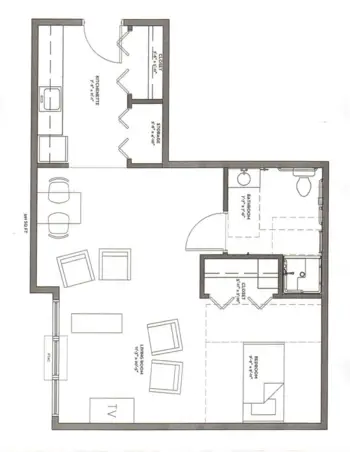 Floorplan of The Gardens at Jefferson, Assisted Living, Jefferson, IA 5