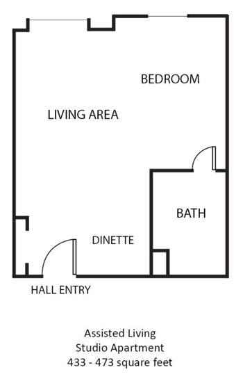 Floorplan of The Waterford at Miracle Hills, Assisted Living, Omaha, NE 2