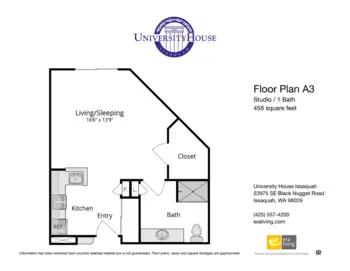 Floorplan of University House at Issaquah, Assisted Living, Issaquah, WA 1