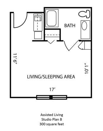 Floorplan of Woodlands of Middletown, Assisted Living, Middletown, OH 4