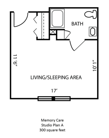 Floorplan of Woodlands of Middletown, Assisted Living, Middletown, OH 5