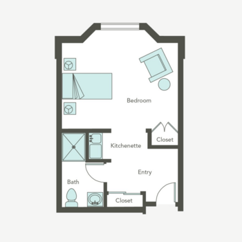 Floorplan of Aegis Living at Callahan House, Assisted Living, Shoreline, WA 1