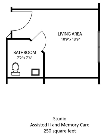 Floorplan of Aspen Grove, Assisted Living, Lambertville, MI 1