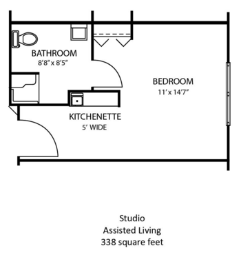 Floorplan of Aspen Grove, Assisted Living, Lambertville, MI 3