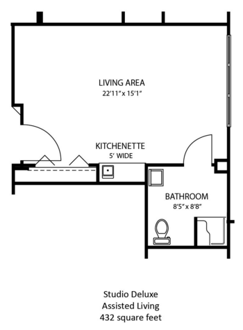 Floorplan of Aspen Grove, Assisted Living, Lambertville, MI 4