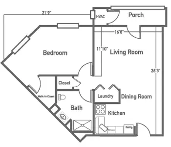 Floorplan of Barrington of Oakley, Assisted Living, Cincinnati, OH 1