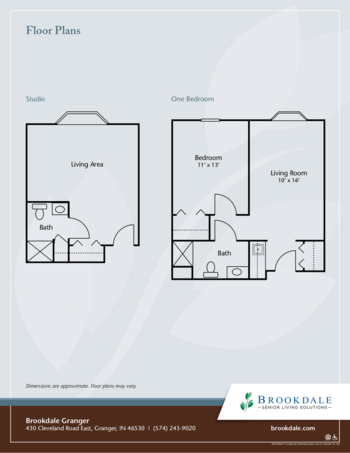 Floorplan of Brookdale Granger, Assisted Living, Granger, IN 1