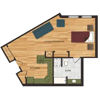 Floorplan of Carnegie Village Senior Living Community, Assisted Living, Belton, MO 3