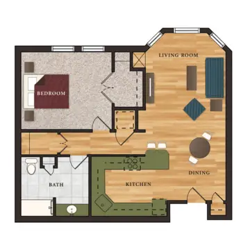 Floorplan of Carnegie Village Senior Living Community, Assisted Living, Belton, MO 4