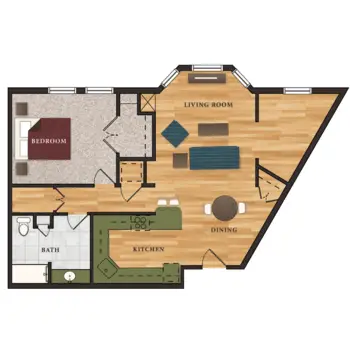 Floorplan of Carnegie Village Senior Living Community, Assisted Living, Belton, MO 5
