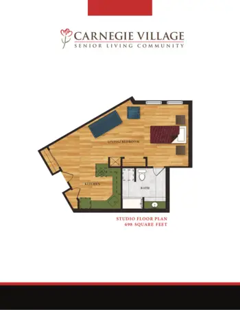 Floorplan of Carnegie Village Senior Living Community, Assisted Living, Belton, MO 10