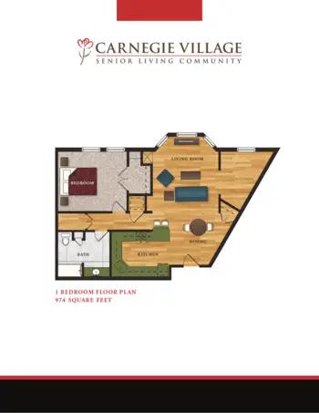 Floorplan of Carnegie Village Senior Living Community, Assisted Living, Belton, MO 12