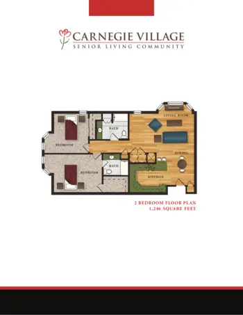 Floorplan of Carnegie Village Senior Living Community, Assisted Living, Belton, MO 13
