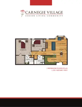 Floorplan of Carnegie Village Senior Living Community, Assisted Living, Belton, MO 14